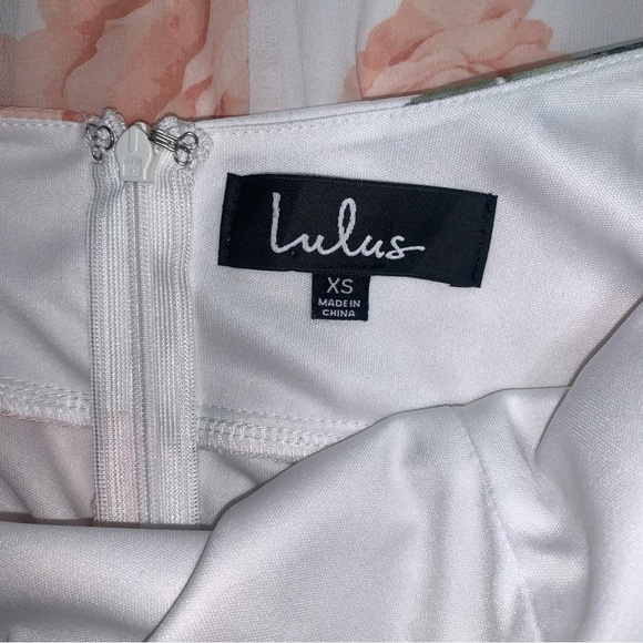 Lulus Maxi Dress Size XS Ivory Floral Print Lightweight Chiffon "Take You There" - Picture 15 of 16